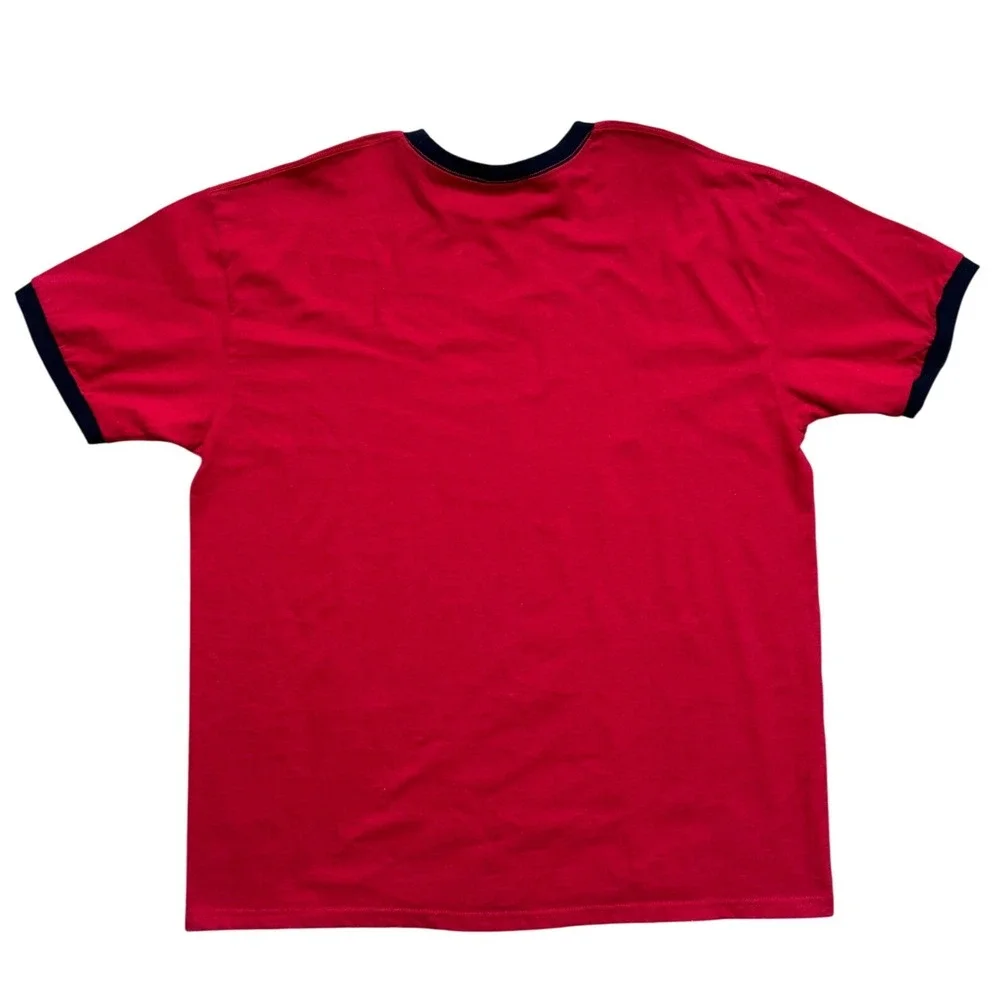 Deadstock VTG y2k Nike red t‎ shirt XL center check swoosh 3D bubble logo NWT